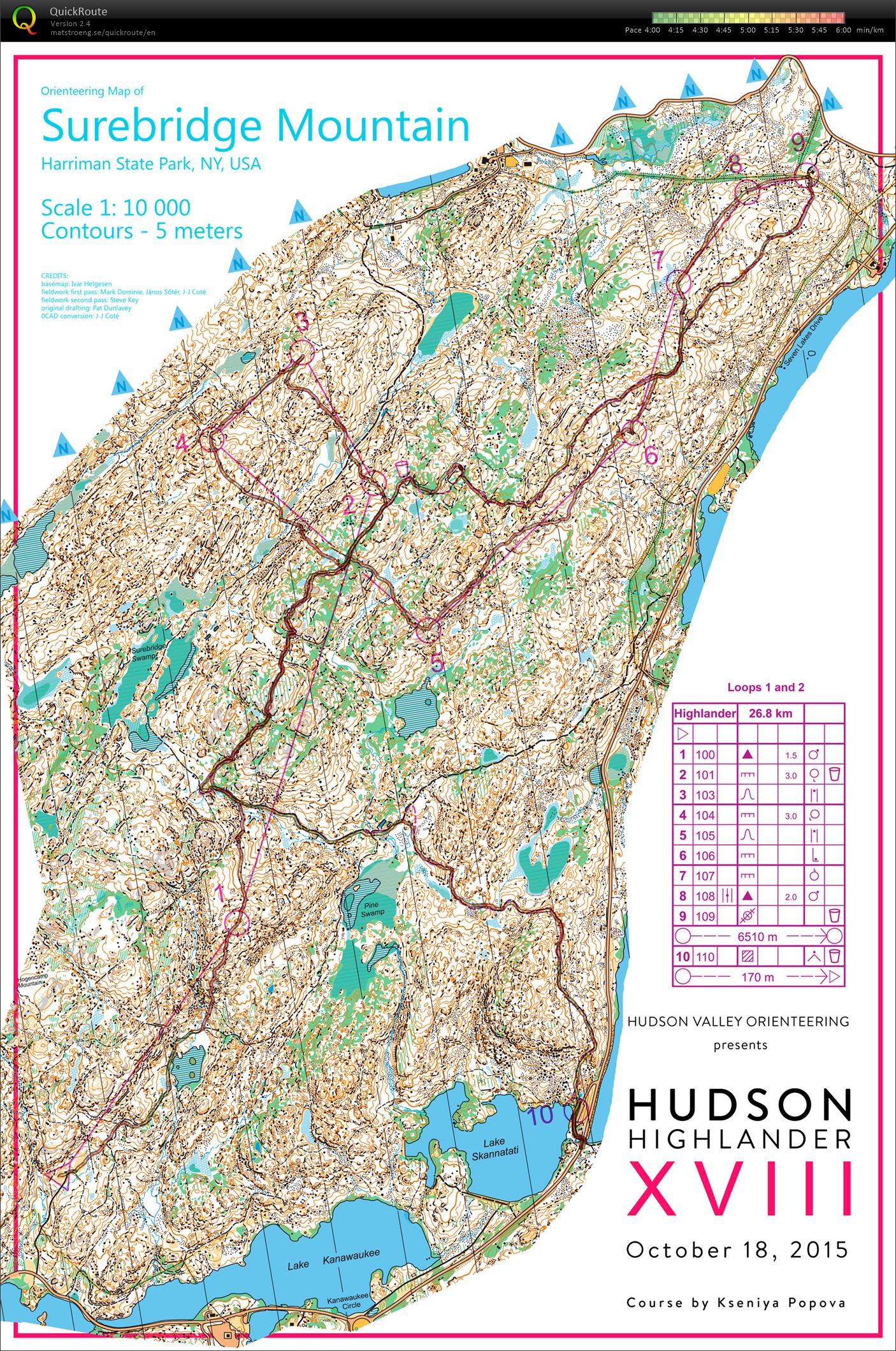 Hudson Highlander Loop 1 and Trail run (18-10-2015)